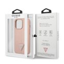 Guess Saffiano Triangle Logo Case - Etui iPhone 13 Pro (różowy)