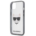 Karl Lagerfeld Choupette Head - Etui iPhone 13 mini (przezroczysty / czarna ramka)