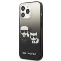 Karl Lagerfeld Gradient Ikonik Karl & Choupette - Etui iPhone 13 Pro (czarny)