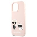 Karl Lagerfeld Slilicone Karl & Choupette Magsafe - Etui iPhone 13 Pro (różowy)