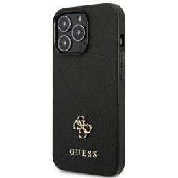 Guess Saffiano 4G Small Metal Logo - Etui iPhone 13 Pro (czarny)