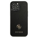 Guess Saffiano 4G Small Metal Logo - Etui iPhone 13 Pro (czarny)