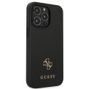 Guess Saffiano 4G Small Metal Logo - Etui iPhone 13 Pro (czarny)