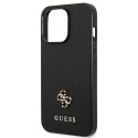 Guess Saffiano 4G Small Metal Logo - Etui iPhone 13 Pro (czarny)