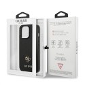 Guess Saffiano 4G Small Metal Logo - Etui iPhone 13 Pro (czarny)