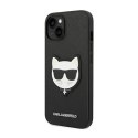 Karl Lagerfeld Saffiano Choupette Head Patch Case - Etui iPhone 14 Plus (czarny)