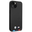 BMW Leather Hot Stamp Tricolor - Etui iPhone 14 Plus (Czarny)