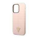 Guess Silicone Triangle Logo - Etui iPhone 14 Pro (różowy)