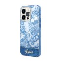 Guess Porcelain Collection - Etui iPhone 14 Pro Max (niebieski)