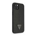 Guess Saffiano Triangle Logo Case - Etui iPhone 14 Plus (czarny)