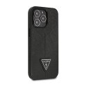 Guess Saffiano Triangle Logo Case - Etui iPhone 14 Pro Max (czarny)