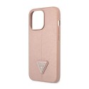 Guess Saffiano Triangle Logo Case - Etui iPhone 14 Pro Max (różowy)