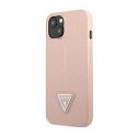 Guess Saffiano Triangle Logo Case - Etui iPhone 14 (różowy)