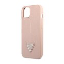 Guess Saffiano Triangle Logo Case - Etui iPhone 14 (różowy)