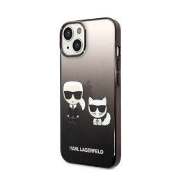 Karl Lagerfeld Gradient Ikonik Karl & Choupette - Etui iPhone 14 Plus (czarny)