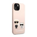 Karl Lagerfeld Liquid Silicone Karl & Choupette MagSafe - Etui iPhone 14 Plus (różowy)