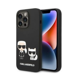 Karl Lagerfeld Liquid Silicone Karl & Choupette MagSafe - Etui iPhone 14 Pro Max (czarny)