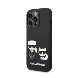 Karl Lagerfeld Liquid Silicone Karl & Choupette MagSafe - Etui iPhone 14 Pro Max (czarny)