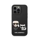 Karl Lagerfeld Liquid Silicone Karl & Choupette MagSafe - Etui iPhone 14 Pro Max (czarny)