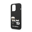 Karl Lagerfeld Liquid Silicone Karl & Choupette MagSafe - Etui iPhone 14 Pro Max (czarny)