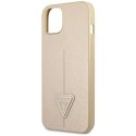 Guess Saffiano Triangle Logo Case - Etui iPhone 14 Plus (beżowy)