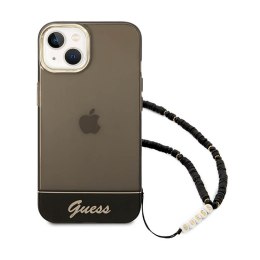 Guess Translucent Pearl Strap - Etui iPhone 14 (czarny)