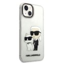 Karl Lagerfeld IML Glitter NFT Karl & Choupette - Etui iPhone 14 Plus (przezroczysty)