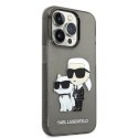 Karl Lagerfeld IML Glitter NFT Karl & Choupette - Etui iPhone 14 Pro (czarny)