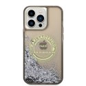 Karl Lagerfeld Liquid Glitter Round RSG Logo Case - Etui iPhone 14 Pro Max (czarny)