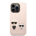 Karl Lagerfeld Liquid Silicone Karl & Choupette MagSafe - Etui iPhone 14 Pro Max (różowy)