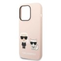 Karl Lagerfeld Liquid Silicone Karl & Choupette MagSafe - Etui iPhone 14 Pro Max (różowy)