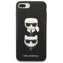 Karl Lagerfeld Saffiano Karl & Choupette Heads - Etui iPhone 8 Plus / 7 Plus (czarny)