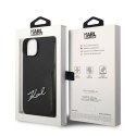 Karl Lagerfeld Signature Logo Cardslot - Etui iPhone 14 Plus (czarny)