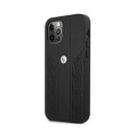 BMW Leather Curve Perforate - Etui iPhone 12 / iPhone 12 Pro (czarny)