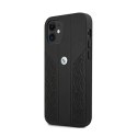 BMW Leather Curve Perforate - Etui iPhone 12 mini (czarny)