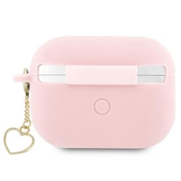 Guess Silicone Heart Charm - Etui AirPods Pro 2 (różowy)