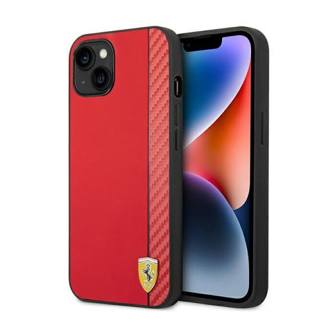 Ferrari Carbon - Etui iPhone 14 Plus (Czerwony)