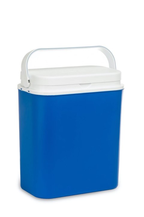 Lodówka turystyczna 18 L na wkłady mrożące, niebieska z białą pokrywą, wymiary 33x38x20 cm Kamai COOLBOX