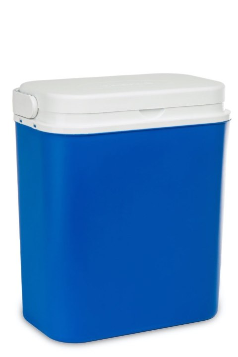 Lodówka turystyczna 18 L na wkłady mrożące, niebieska z białą pokrywą, wymiary 33x38x20 cm Kamai COOLBOX