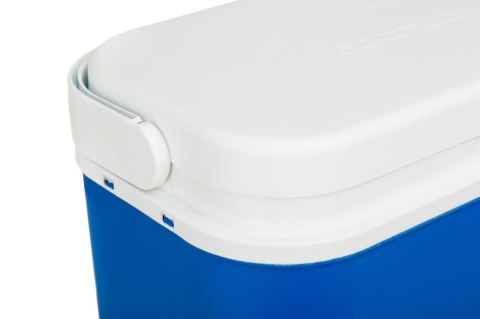 Lodówka turystyczna 18 L na wkłady mrożące, niebieska z białą pokrywą, wymiary 33x38x20 cm Kamai COOLBOX