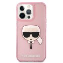 Karl Lagerfeld Karl's Head Glitter - Etui iPhone 13 Pro Max (różowy)