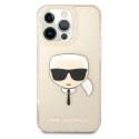 Karl Lagerfeld Karl's Head Glitter - Etui iPhone 13 Pro Max (złoty)