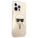 Karl Lagerfeld Karl's Head Glitter - Etui iPhone 13 Pro Max (złoty)