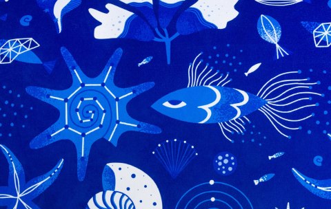 Legowisko Hevea Psie Historie Poduszkowiec ART 95x60 (Morskie Opowieści)