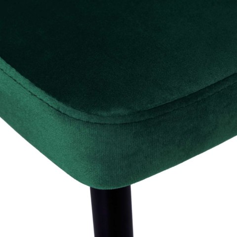 Krzesło welurowe LINCOLN VELVET ciemnozielone