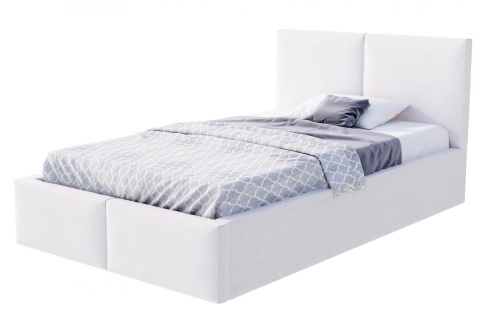 Łóżko tapicerowane FRESIA TRINITY BIAŁY 180X200 metalowy stelaż