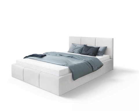 Łóżko tapicerowane FRESIA TRINITY BIAŁY 180X200 metalowy stelaż