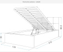 Łóżko FRESIA TRINITY BUTELKOWA ZIELEŃ 120X200 metalowy stelaż