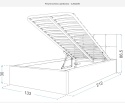 Łóżko tapicerowane RINO Welur  Brązowy 120x200 metalowy stelaż