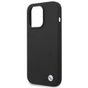 BMW Liquid Silicone Case Metal Logo - Etui iPhone 14 Pro Max (Czarny)